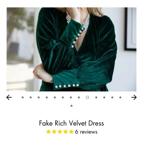 NWT Lady Gang Green Velvet Wrap Dress‎ Holiday Rich Maxi Christmas Party Dress - Picture 3 of 16